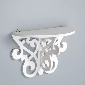 Полка арт, резная, 23х32х15, белая