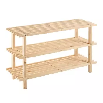 Полка для обуви bundis 3, 79х27х49, массив сосны
