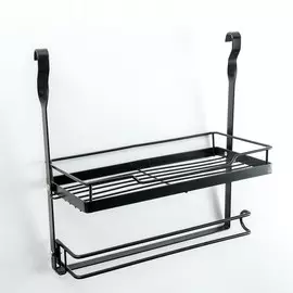 Полка на рейлинг, 29,5×14×33 см, цвет чёрный