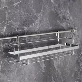 Полка на рейлинг доляна, 38×11×11,2 см, цвет хром