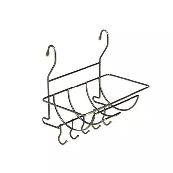 Полка на рейлинг для полотенец с крючками