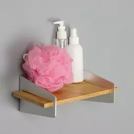 Полка настенная, 3117,512 см, алюминий, бамбук