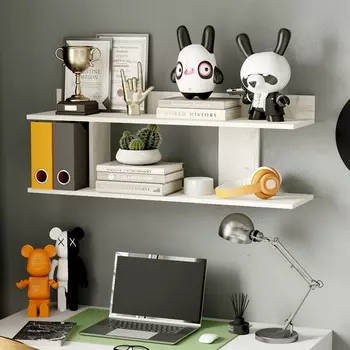 Полка ларго 013, настенная, навесная, 1000х250х362, дуб крафт белый