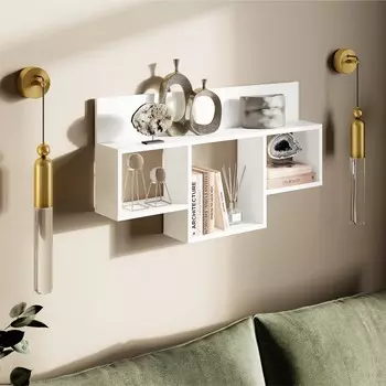 Полка ларго 013, настенная, навесная, 900х150х500, белый