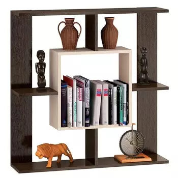 Полка навесная пн-01, 850х850х180, венге/дуб молочный