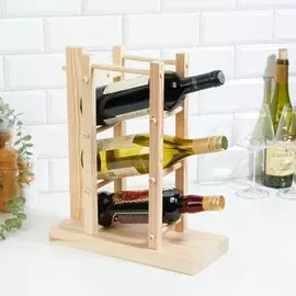 Полка подставка под 3 бутылки, цвет натуральный