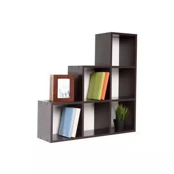 Стеллаж клик мебель, 784200784 мм, открытый, напольный, настенный, венге