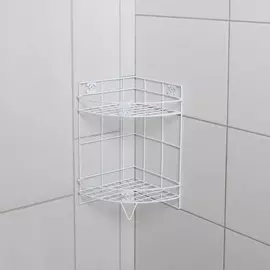 Полка для ванной доляна, угловая, двухъярусная, 202033 см, белая