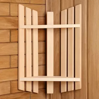 Полка угловая для бани и сауны, 251649 см, деревянная, 2 яруса,