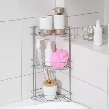 Полка угловая 3-х ярусная slim, 251845 см, хром