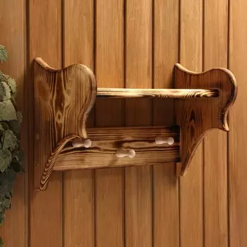 Полка вешалка обожженная, 3 крючка, 432517 см