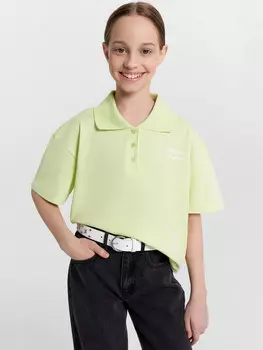 Поло для девочек лимонное