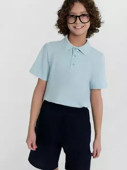 Поло для мальчиков голубое