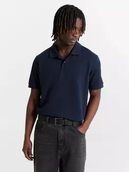 Поло мужское синее