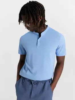 Поло мужское голубое