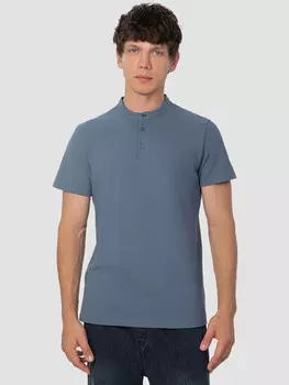 Поло мужское синее