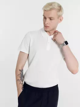 Поло мужское в белом цвете