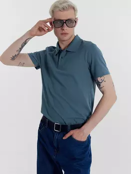 Поло мужское в сером цвете