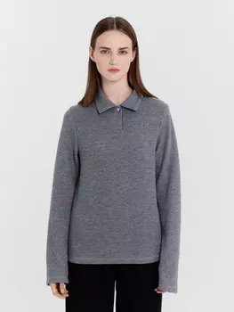 Поло женское серое