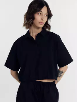 Поло женское в черном цвете