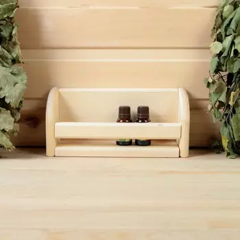 Полочка для масел, 6 пузырьков, 24х11см, липа