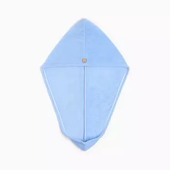 Полотенце-чалма для сушки волос этель цвет голубой, 65*25 см, 100% п/э