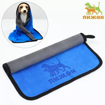 Полотенце для животных супервпитывающее, большое, 50100 см, синее