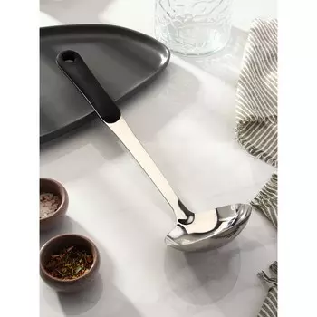 Половник доляна home, 90 мл, 3410 см, толщина 3 мм, нержавеющая сталь, серебристый