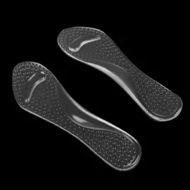 Полустельки для обуви, с супинатором, амортизирующие, массажные, на клеевой основе, силиконовые, 20,5 7,5 см, пара, цвет прозрачный