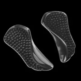 Полустельки для обуви, с супинатором, массажные, на клеевой основе, силиконовые, 12 6 см, пара, цвет прозрачный