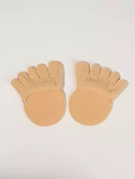 Полустельки с закрытыми пальцами, 12 см, пара, бежевые
