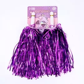 Помпоны для чирлидинга 2 шт., фиолетовые