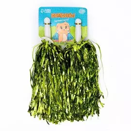 Помпоны для чирлидинга 2 шт., зеленые