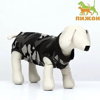 Попона послеоперационная, хлопок, размер m (дс 33, ог 36-46 см, вес 6-15 кг), камуфляж