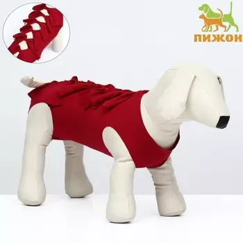 Попона послеоперационная, размер l (ог 44-52 см, вес 12-18 кг), бордо