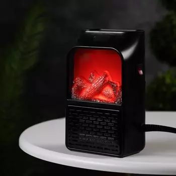 Портативный обогреватель luazon lto-09, 500вт, 23 м, 2 режима, черный, шнур