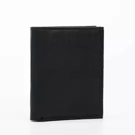 Портмоне 2 в 1 (авто), 4 отдела, для карт, для монет, цвет чёрный