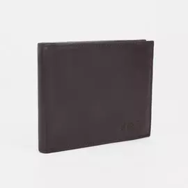 Портмоне без застёжки, для купюр, для карт, для монет, цвет коричневый