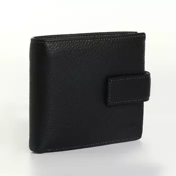Портмоне мужское на кнопке, цвет черный