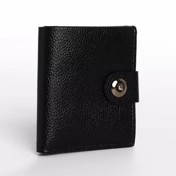 Портмоне мужское на магните, цвет черный