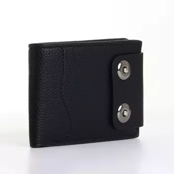 Портмоне мужское на магните, цвет черный