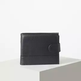 Портмоне на клапане, цвет чёрный