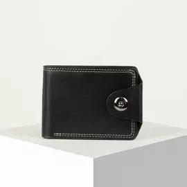 Портмоне на магните, для купюр, для карт, цвет чёрный