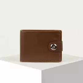 Портмоне на магните, для купюр, для карт, для монет, цвет коричневый