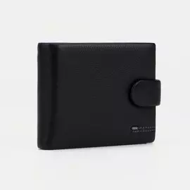 Портмоне на кнопке, цвет чёрный