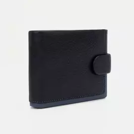 Портмоне на кнопке, для купюр, для карт, цвет чёрный