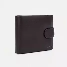 Портмоне на кнопке, для купюр, для карт, для монет, цвет коричневый