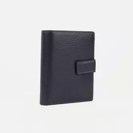 Портмоне на кнопке, отдел для документов, цвет чёрный