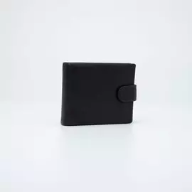 Портмоне на кнопке, с зажимом, цвет чёрный