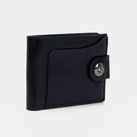 Портмоне на магните, для купюр, для карт, цвет чёрный